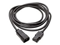 Tripp Lite 10ft Computer Power Cord Extension Cable C14 to C13 10A 18AWG 10' - Rallonge de câble d'alimentation - IEC 60320 C14 pour IEC 60320 C13 - CA 100-250 V - 10 A - 3 m - noir P004-010