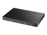 Zyxel GS1900-48HP - Commutateur - intelligent - 24 x 10/100/1000 + 24 x 10/100/1000 (PoE+) + 2 x Gigabit SFP - Ordinateur de bureau, Montable sur rack, fixation murale - PoE+ (170 W) ZY-GS190048HP