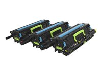 Lexmark - Pack de 3 - jaune, cyan, magenta - original - cartouche de toner LCCP - pour Lexmark CS820, CS827, CX820, CX825, CX827, CX860 72K0F50