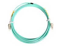 StarTech.com 2m Fiber Optic Cable - 10 Gb Aqua - Multimode Duplex 50/125 - LSZH - LC/LC - OM3 - LC to LC Fiber Patch Cable - Cordon de raccordement - LC multi-mode (M) pour LC multi-mode (M) - 2 m - fibre optique - duplex - 50 / 125 microns - turquoise - pour P/N: J9152AST, MASFP10GBSR, SFP10GBLRMST, SFP10GBSRST, SFP10GSRSST, SFP10GSRXST A50FBLCLC2