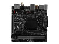 MSI Z270I GAMING PRO CARBON AC - Carte-mère - mini ITX - Socket LGA1151 - Z270 - USB 3.1 Gen 1, USB-C Gen2, USB 3.1 Gen 2 - Bluetooth, Gigabit LAN, Wi-Fi - carte graphique embarquée (unité centrale requise) - audio HD (8 canaux) Z270I GAMING PRO CARBON AC