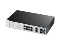 Zyxel Nebula NSW100-10 - Commutateur - Géré - 8 x 10/100/1000 + 2 x SFP Gigabit combiné - Montable sur rack, fixation murale NSW100-10-EU0101F