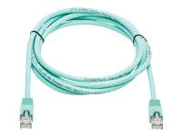 Tripp Lite 7ft Augmented Cat6 Cat6a Snagless 10G Patch Cable RJ45 M/M Aqua 7' - Cordon de raccordement - RJ-45 (M) pour RJ-45 (M) - 2.1 m - UTP - CAT 6a - sans crochet, bloqué - aqua N261-007-AQ