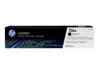 HP 126A - Pack de 2 - noir - original - LaserJet - cartouche de toner (CE310AD) - pour Color LaserJet Pro CP1025; LaserJet Pro MFP M175; TopShot LaserJet Pro M275 CE310AD