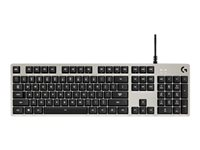 Logitech G413 - Clavier - rétro-éclairé - USB - AZERTY - Français - commutateur : Romer-G - argent 920-008472