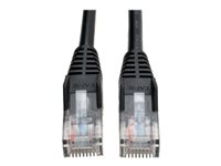 Tripp Lite 30ft Cat5e / Cat5 Snagless Molded Patch Cable RJ45 M/M Black 30' - Cordon de raccordement - RJ-45 (M) pour RJ-45 (M) - 9.1 m - UTP - CAT 5e - moulé, sans crochet, bloqué - noir N001-030-BK