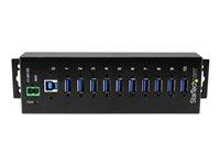 StarTech.com Hub USB 3.0 - 10 ports - Industriel Concentrateur USB - Avec protection contre surtensions/DES - Métal - Rail DIN - Alimenté - Concentrateur (hub) - 10 x SuperSpeed USB 3.0 - Montage sur rail DIN - Tension CC - pour P/N: ITB20D3250, USB312SAT3CB, USB315CB2M, USBLT1MWS, USBLT2MBR, USBLTM1MBK, USBLTM1MWH ST1030USBM