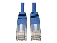 Tripp Lite 30ft Cat5e / Cat5 350MHz Molded Patch Cable RJ45 M/M Blue 30' - Cordon de raccordement - RJ-45 (M) pour RJ-45 (M) - 9.14 m - UTP - CAT 5e - moulé - bleu N002-030-BL