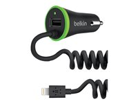 Belkin Car Charger - Adaptateur allume-cigare (voiture) - 17 Watt - 2 connecteur(s) de sortie - pour Apple iPad Air; iPad Air 2; iPad mini; iPad mini 2; 3; iPad with Retina display (4th generation); iPhone 5, 5c, 5s, 6, 6 Plus; iPod nano (7G); iPod touch (5G) F8J154BT04-BLK