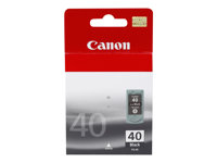 Canon PG-40BK - 16 ml - à rendement élevé - noir pigmenté - original - cartouche d'encre - pour FAX JX210; PIXMA iP1800, iP1900, iP2600, MP140, MP190, MP210, MP220, MP470, MX300, MX310 0615B001