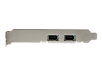 StarTech.com Carte PCI Express 2 ports FireWire 1394a - Carte PCIe 2 ports FireWire 400 - Adaptateur FireWire - PCIe profil bas - FireWire x 2 PEX1394A2V