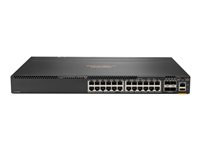 HPE Aruba 6300F - Commutateur - C3 - Géré - 24 x 10/100/1000 + 4 x 1 Gigabit / 10 Gigabit / 25 Gigabit / 50 Gigabit SFP56 (liaison montante/stockage) - de l'avant et du côté vers l'arrière - Montable sur rack JL668A#ABB