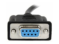 StarTech.com Câble null modem série DB9 RS232 de 1m - Cordon série DB9 vers DB9 - Femelle / Femelle - Noir - Câble de modem nul - DB-9 (F) pour DB-9 (F) - 1 m - moulé, vis moletées - noir - pour P/N: PCI2S5502, PEX4S953, PEX4S953LP SCNM9FF1MBK