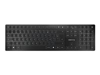 CHERRY KW 9100 SLIM - Clavier - sans fil - 2.4 GHz, Bluetooth 4.0 - Français - commutateur : CHERRY SX - noir, argent JK-9100FR-2